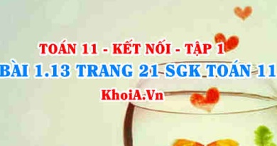 Bài 1.13 trang 21 SGK Toán 11 tập 1 Kết nối tri thức